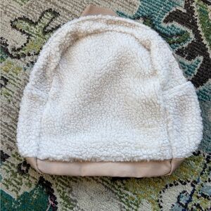 Cozy White Sherpa Backpack Purse